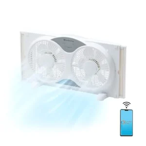Smart WiFi Twin Window Fan for home cooling 9-inch
