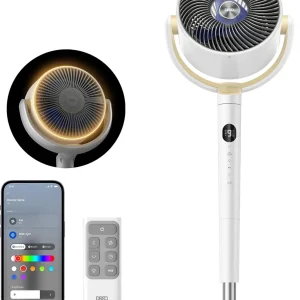 Smart Pedestal Fan for Bedroom, 9 Speeds, 6 Modes