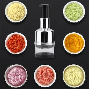Manual Food Chopper Handheld Slap Press Chopper Mincer