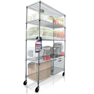 Heavy Duty Wire Rolling Rack with Wheels