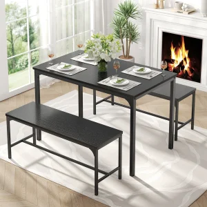 3Pcs Table and Chair Set Wooden Desktop