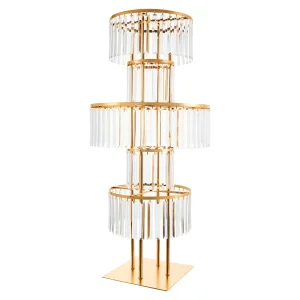 5 Tiers Gold/Silver Wedding Centerpieces Flower Stand