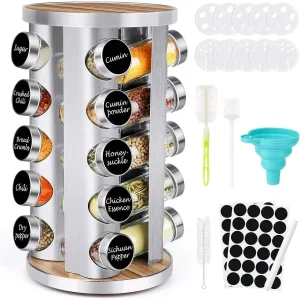 Spice Rack Organizer With Jars For Cabinet